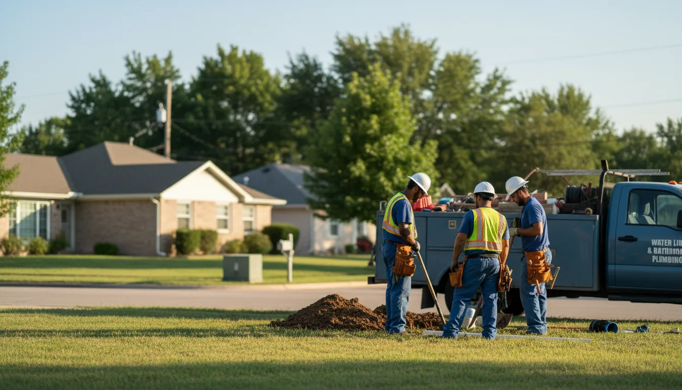 Residential water line and bathroom plumbing service in Lost Nation, IA